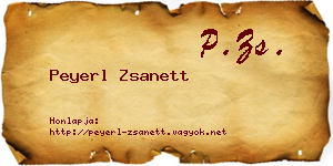 Peyerl Zsanett névjegykártya